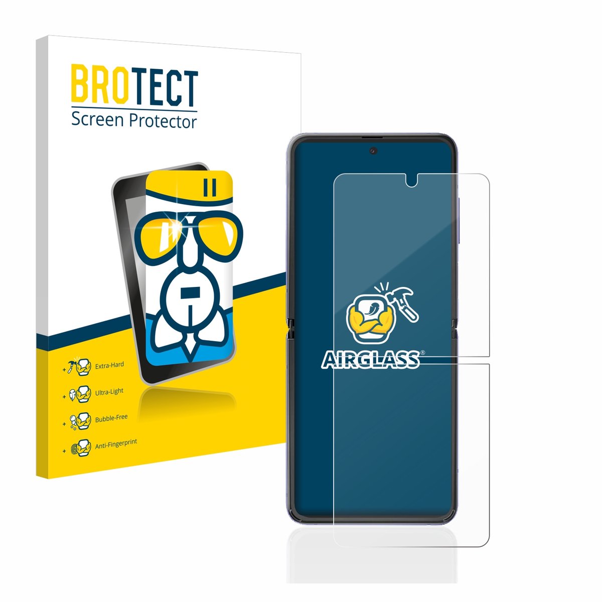 Screenprotector voor Samsung Galaxy Z Flip / 5G Beschermglas transparant