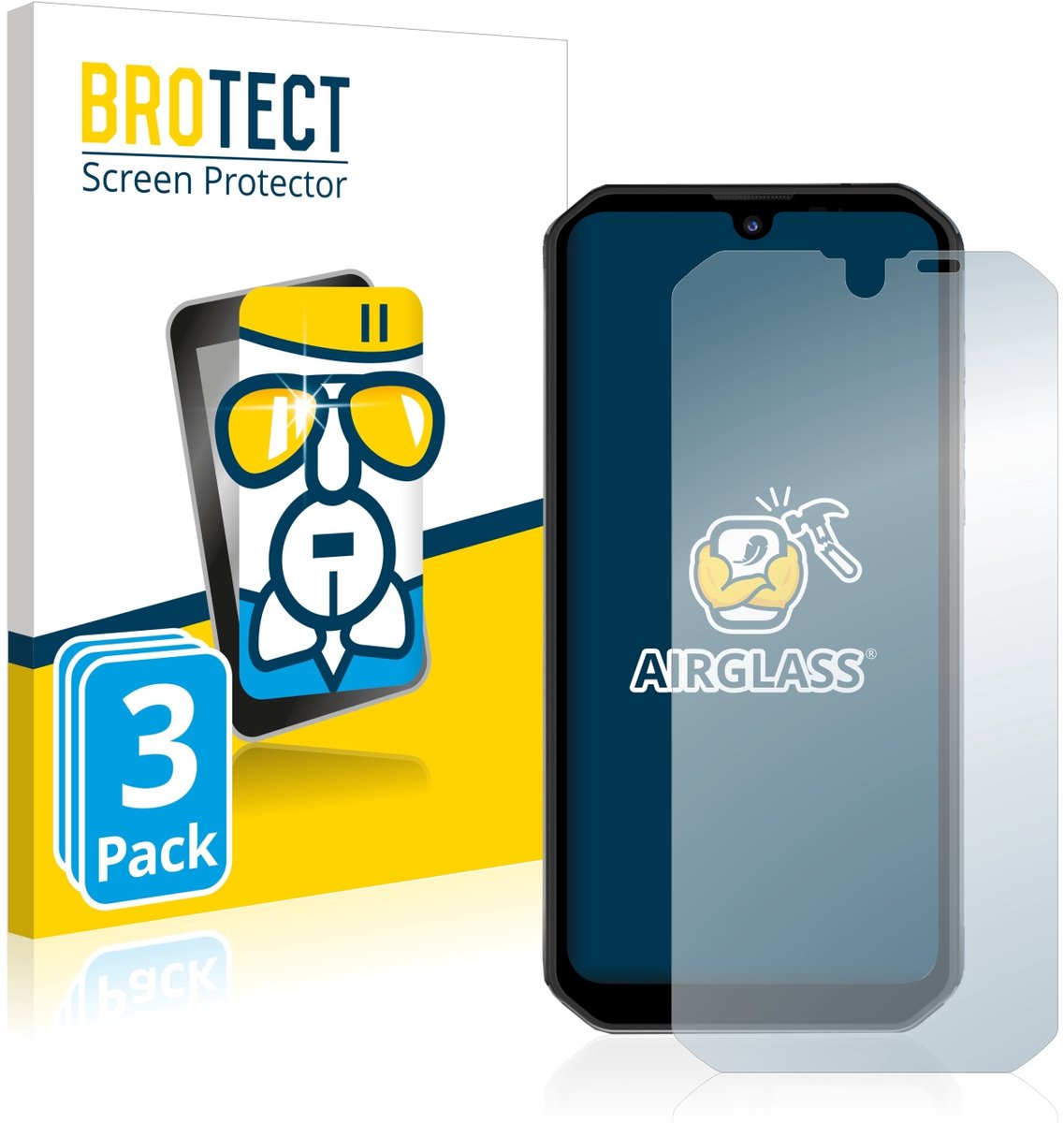 Screenprotector 3 Stuks voor Blackview BV9900 Beschermglas transparant
