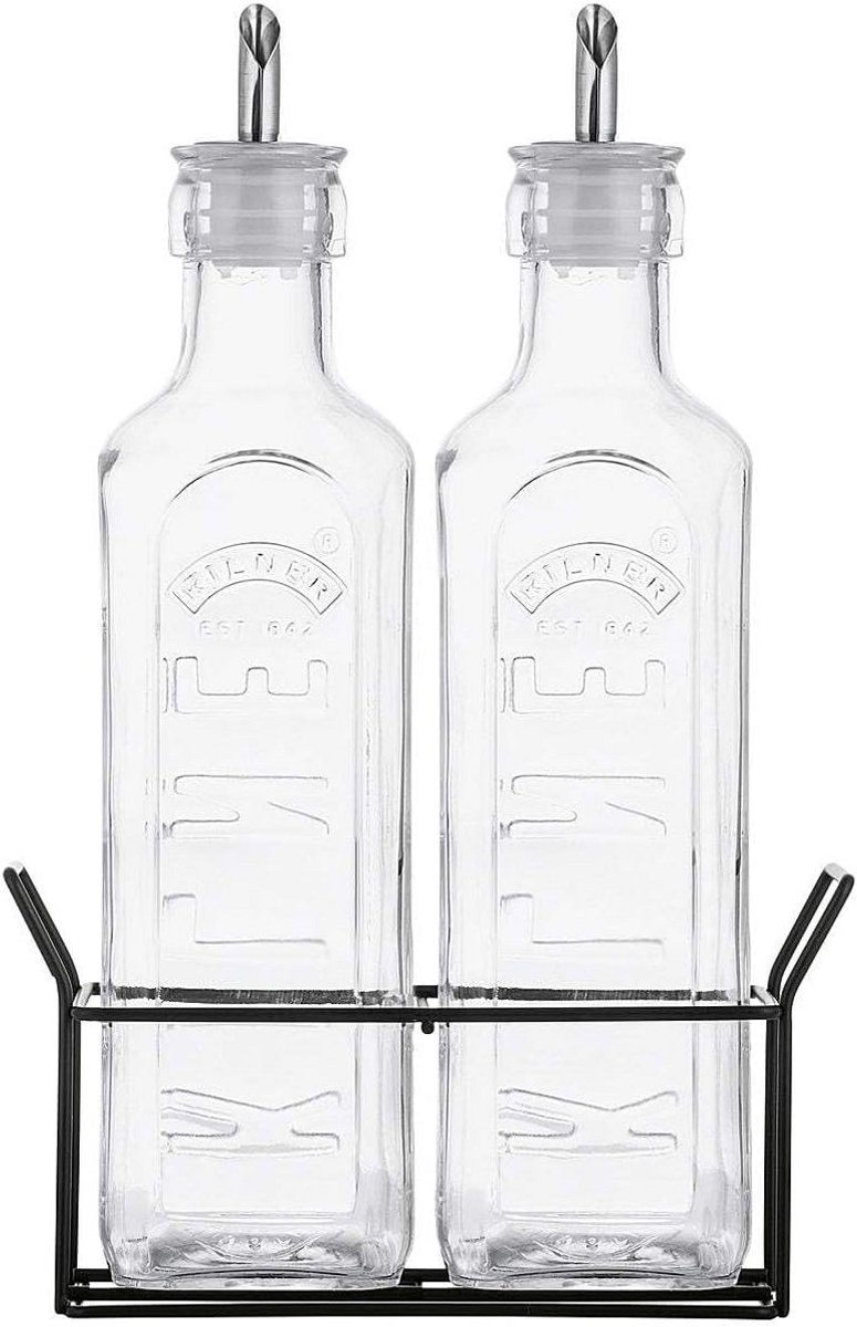 Set van 2 Glazen Oliën Infuser Set met Kruidenfilter 0.6L