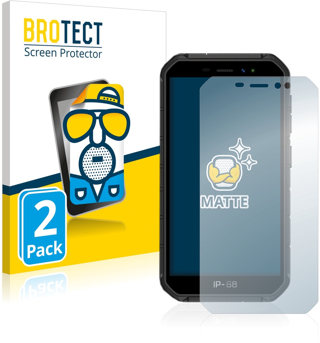 BROTECT - Screenprotector voor Ulefone Armor X7 Pro - Folie Beschermfolie matte 2 Stuks