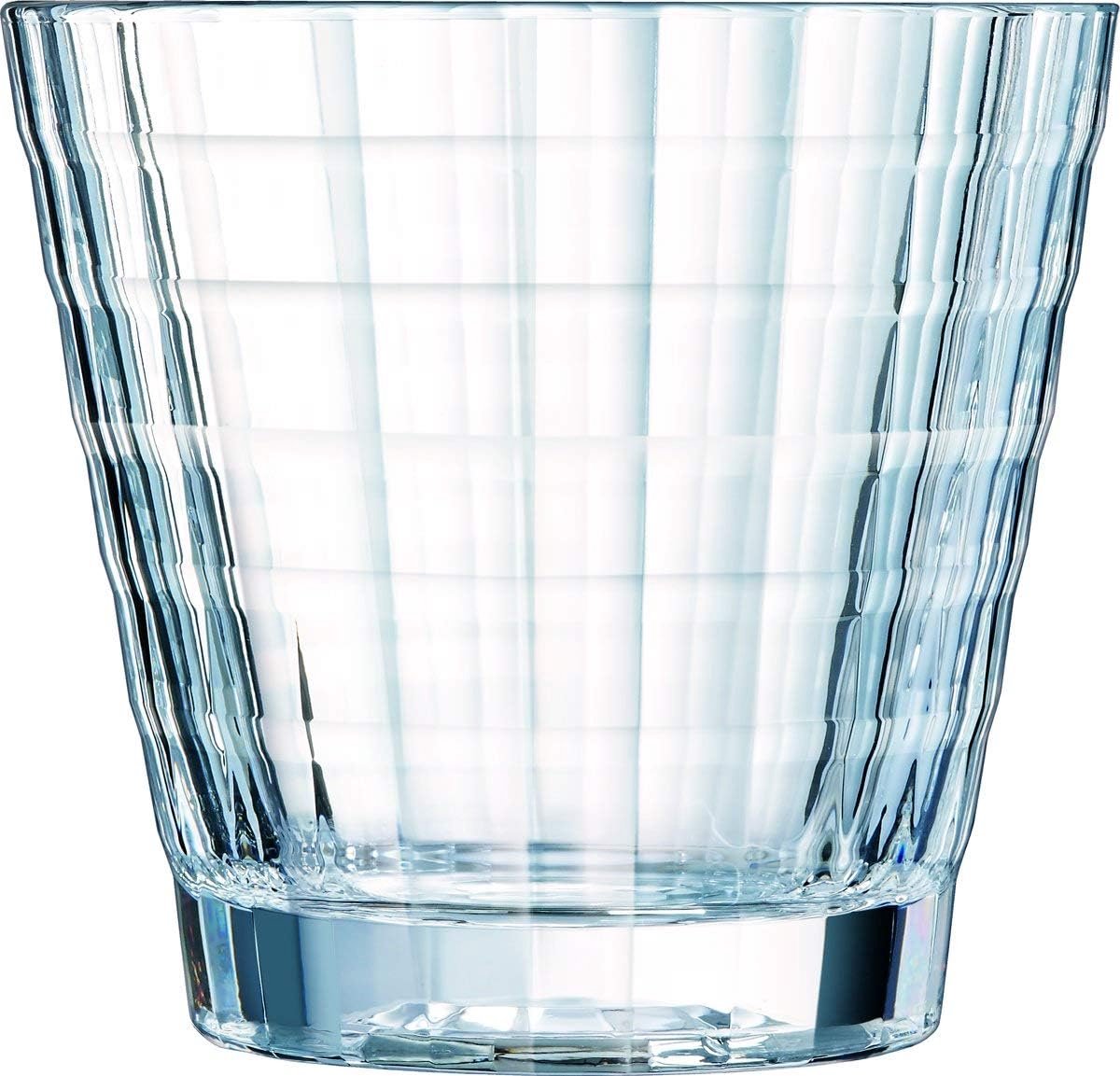 Set van 4 Waterglazen van Kristallijn met Art Deco Facetten