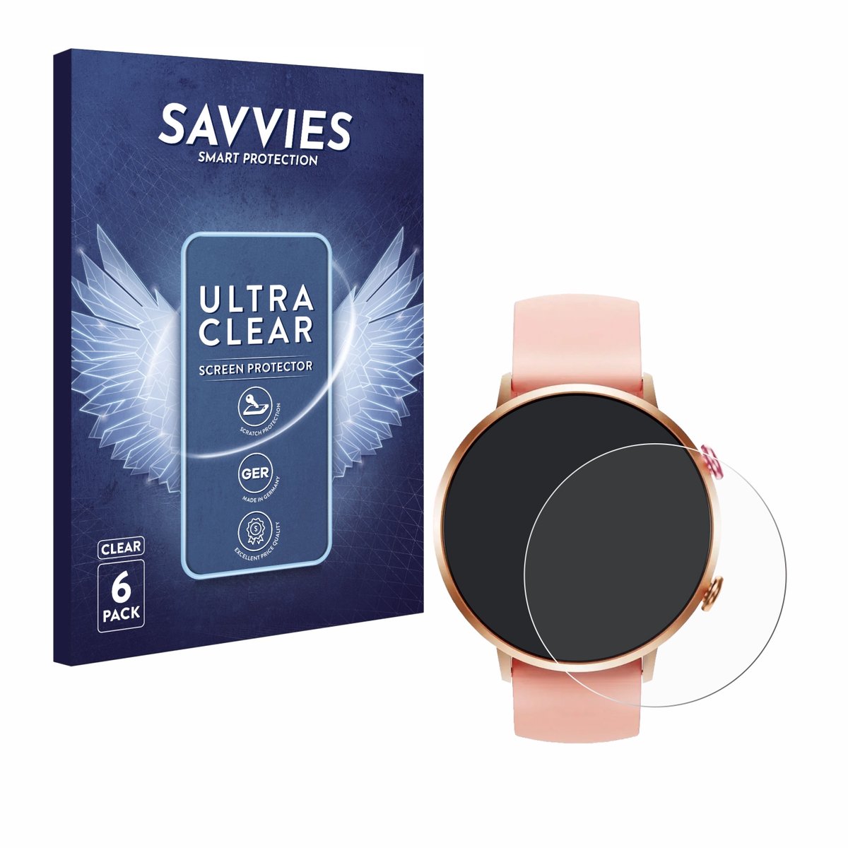 Savvies - Screenprotector voor Oukitel BT60 1.32" - Folie Beschermfolie transparant 6 Stuks