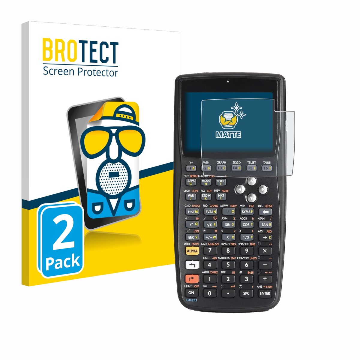 BROTECT - Screenprotector voor HP 50g F2229AA#UUZ - Folie Beschermfolie matte 2 Stuks