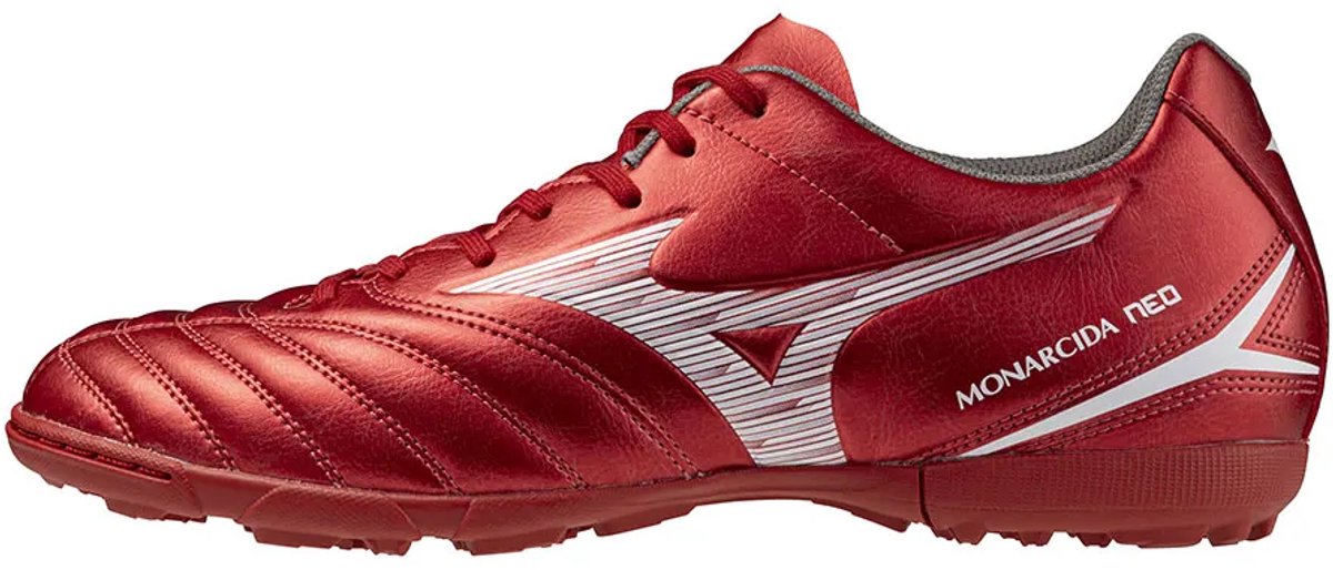 Rode Mizuno Monarcida Neo III Select AS voetbalschoenen, EU 40, met comfortabele pasvorm en kunstgrasschoen zool.