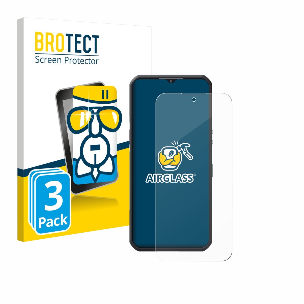 Screenprotector 3 Stuks voor Oukitel WP55 Pro Beschermglas transparant