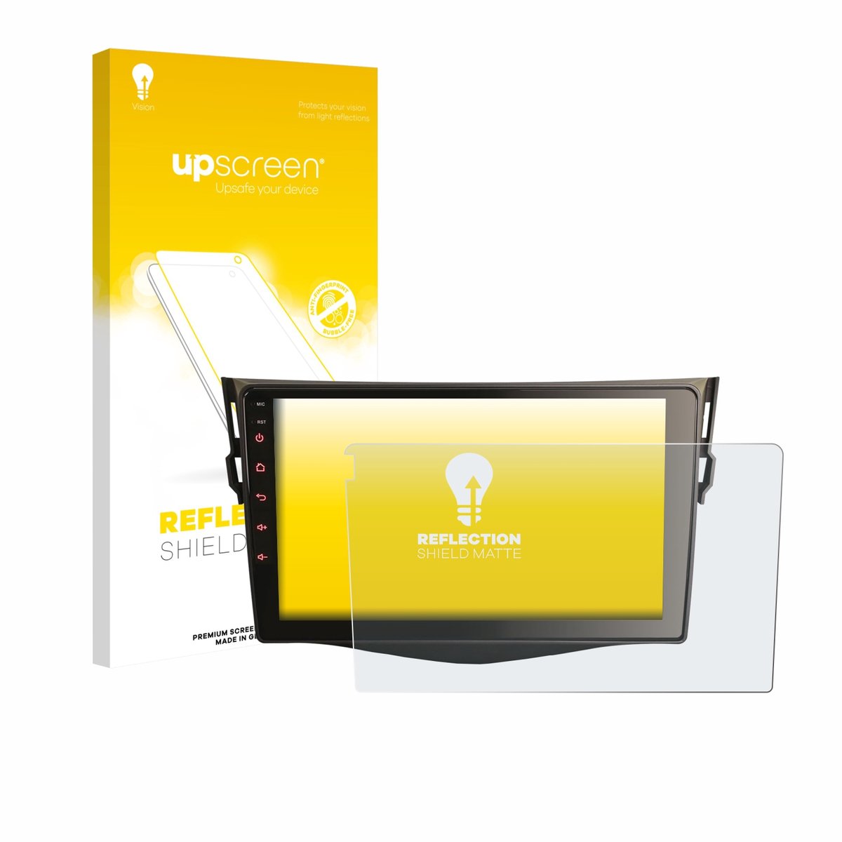 upscreen - Screenprotector voor Erisin ES893AR 9" - Folie Beschermfolie anti glare matte