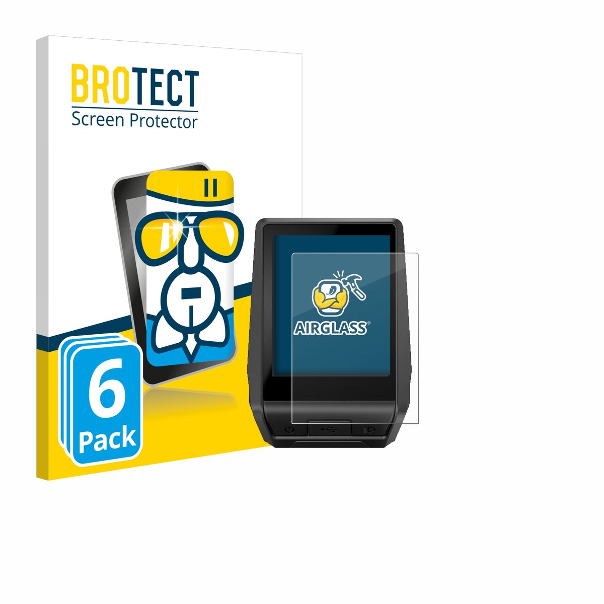 Screenprotector 6 Stuks voor Bosch Nyon 2020 Beschermglas transparant