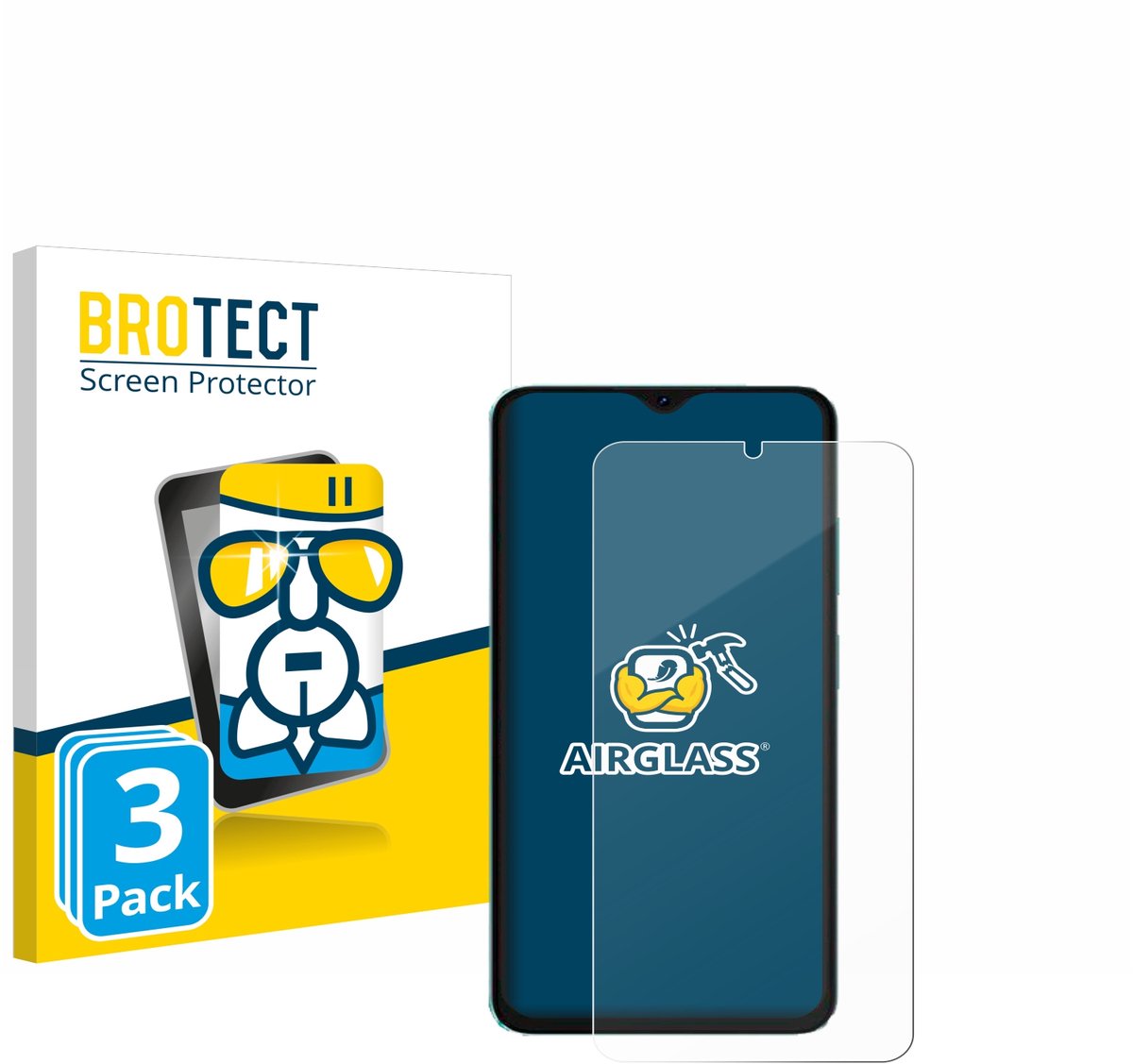 Screenprotector 3 Stuks voor Oscal C70 Beschermglas transparant