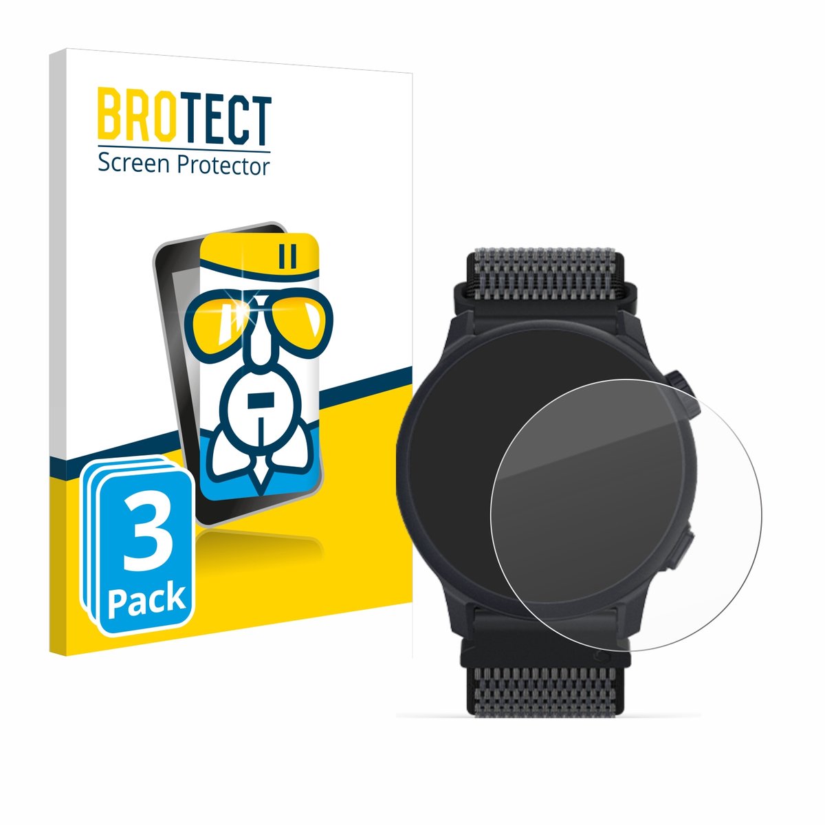 Screenprotector 3 Stuks voor Coros Pace 2 Beschermglas transparant