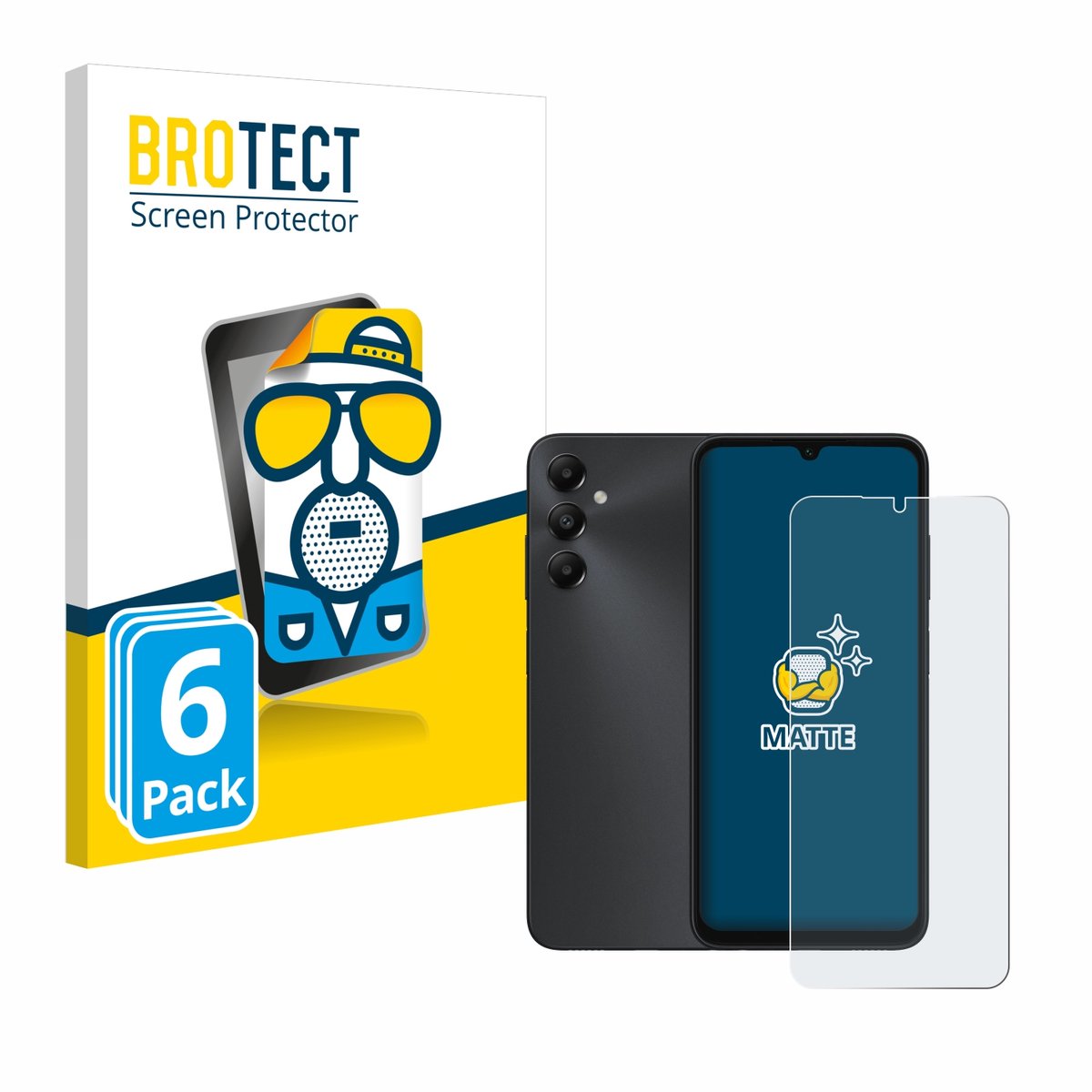 BROTECT - Screenprotector voor Samsung Galaxy A05s - Folie Beschermfolie matte 6 Stuks