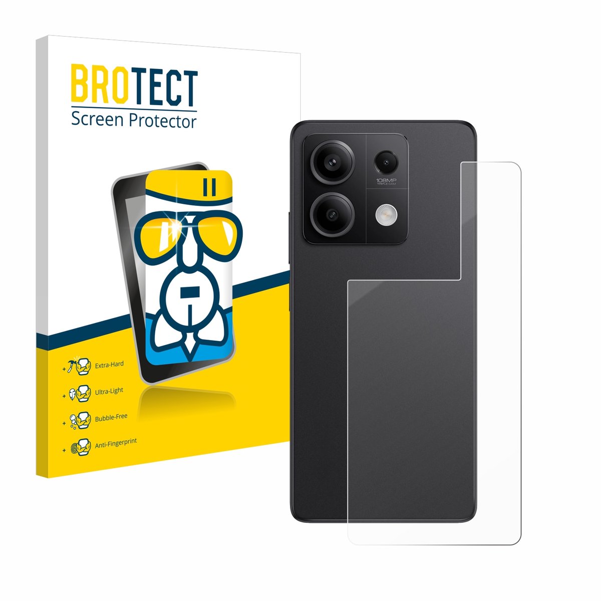 Screenprotector voor Xiaomi Redmi Note 13 Pro 5G (Achterkant) Beschermglas transparant