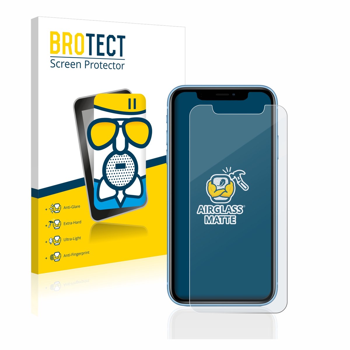 BROTECT - Screenprotector voor Apple iPhone XR / 11 - Folie Beschermfolie Beschermglas matte