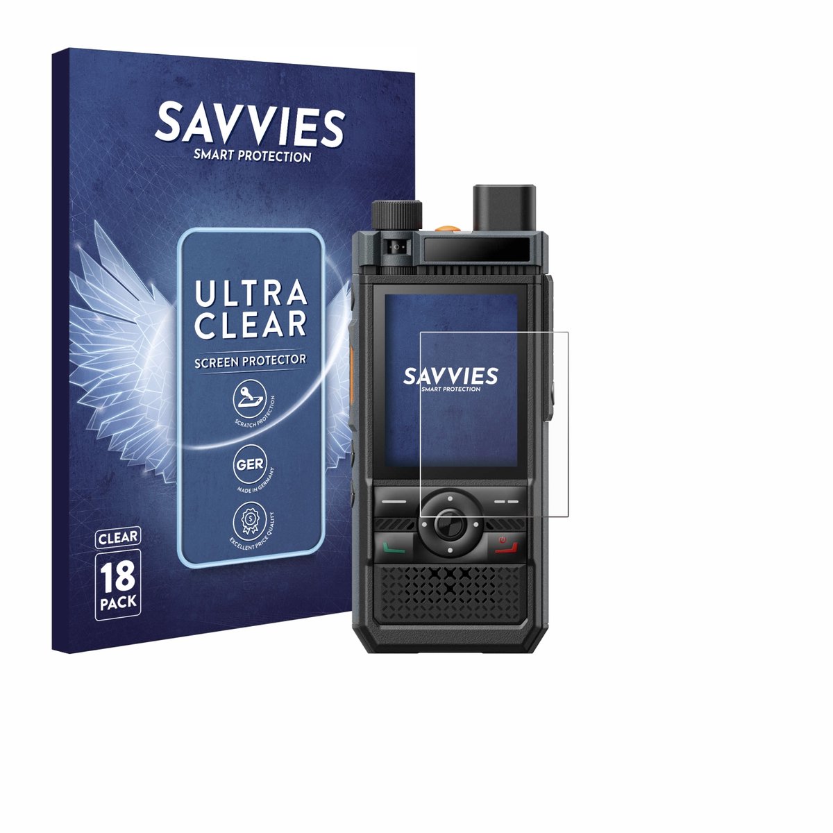 Savvies - Screenprotector voor Hytera P50 Pro - Folie Beschermfolie transparant 18 Stuks