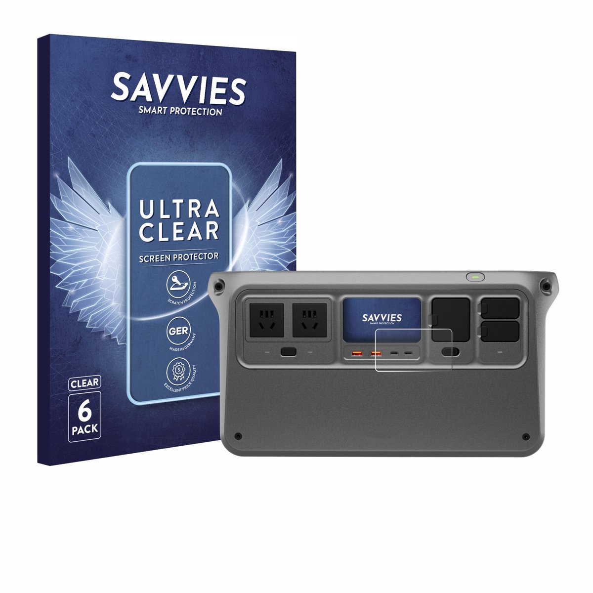 Savvies - Screenprotector voor DJI Power 1000 - Folie Beschermfolie transparant 6 Stuks