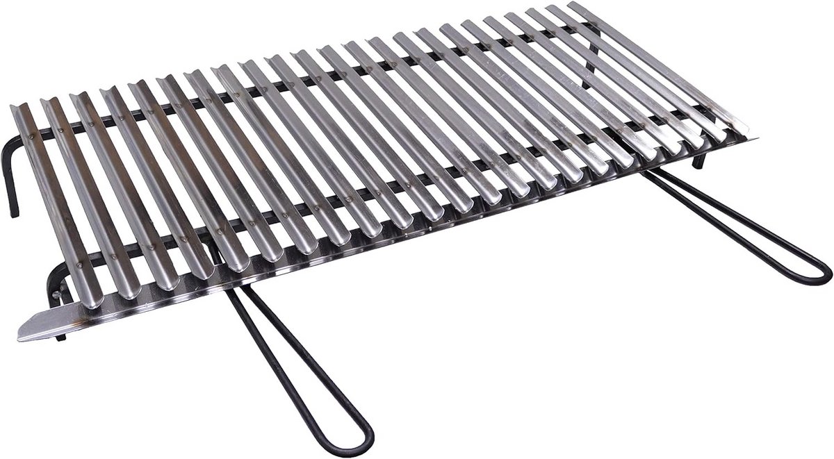 Roestvrijstalen Grillrooster voor Barbecue met Olieopvangbak 80x50 cm
