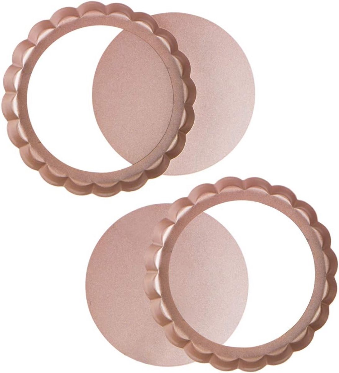 Mini Tartevorm Ø 15 cm met Afneembare Bodem – Perfect voor Taarten, Quiches en Cake
