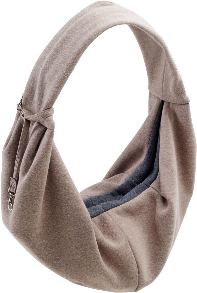 Comfortabele Hondendraagtas voor Kleine Honden en Katten - 30x30x7.5 cm - Taupe/Gris