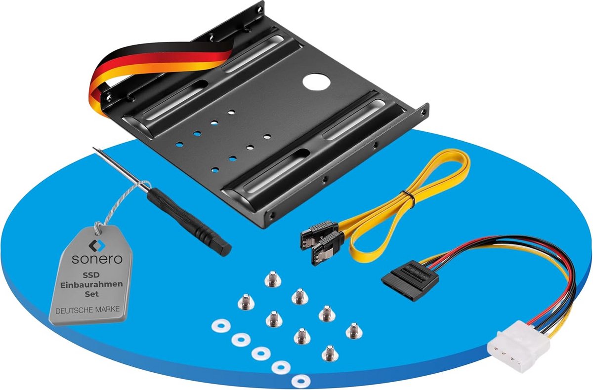 SSD-montageframeset 2,5 tot 3,5 inch met accessoires
