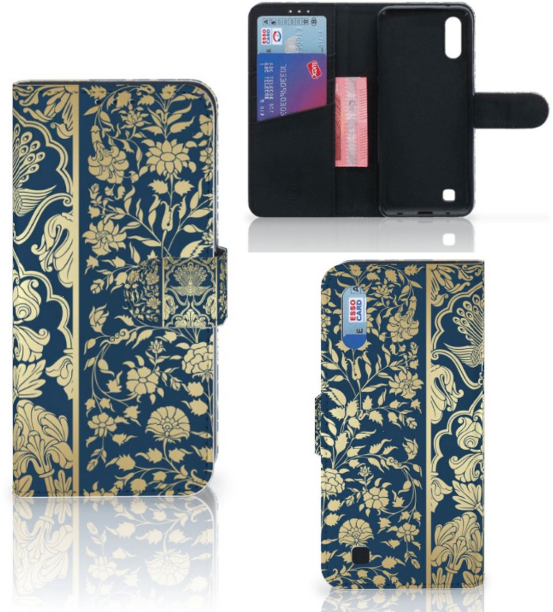 Samsung Galaxy M10 Hoesje Beige Flowers