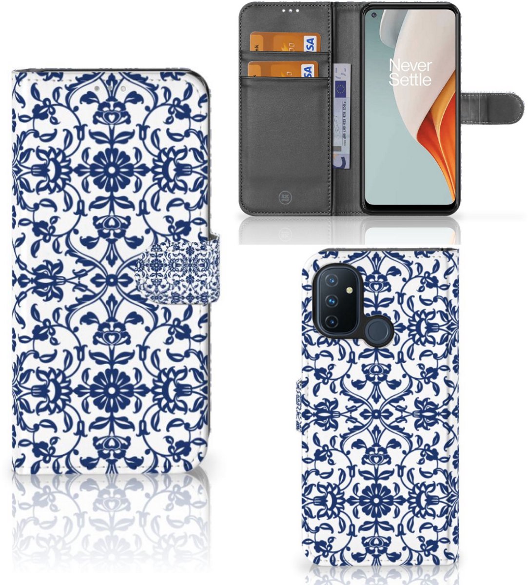 OnePlus Nord N100 Hoesje Flower Blue