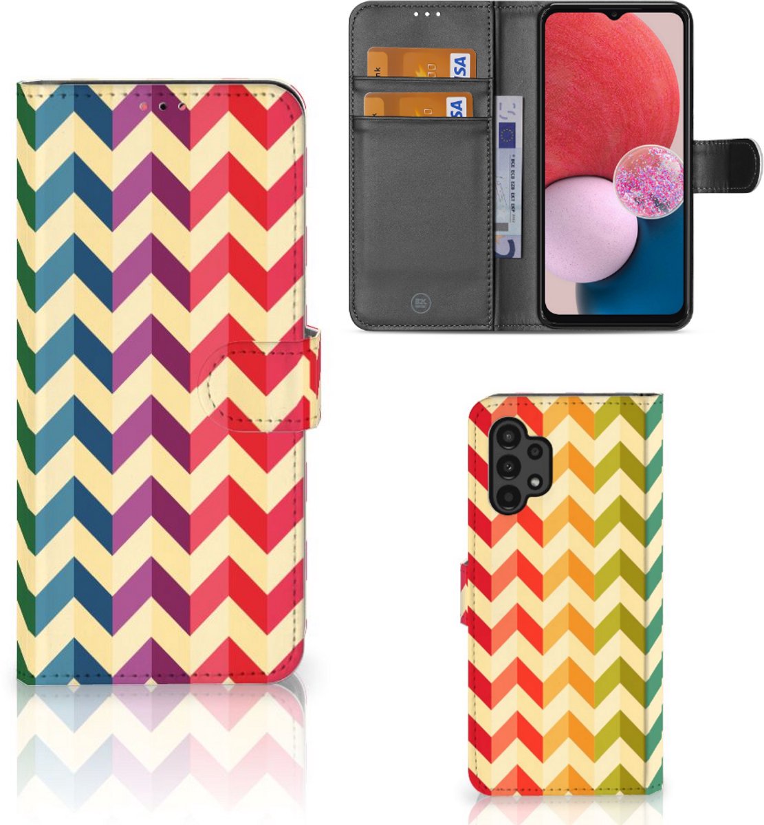 Samsung Galaxy A13 (4G) Telefoon Hoesje Zigzag Multi Color