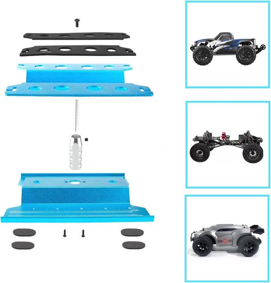 Aluminium RC Auto Reparatiestand met 360 Graden Rotatie — afbeelding 2