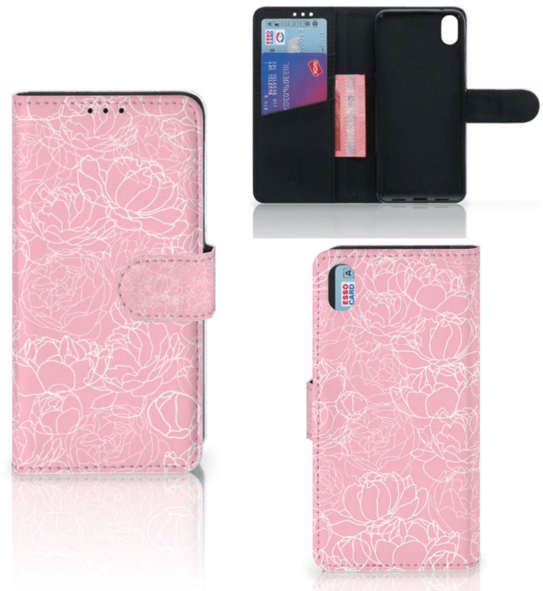 Xiaomi Redmi 7A Hoesje White Flowers