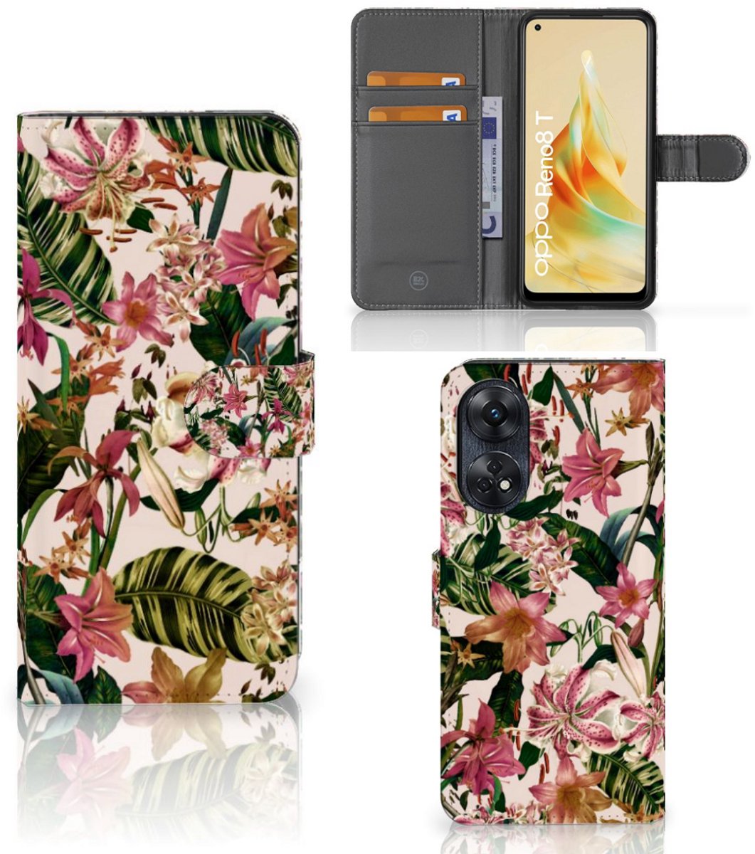 OPPO Reno8 T 4G Hoesje Flowers