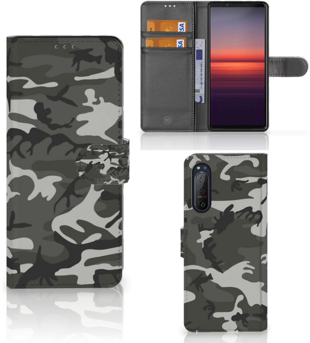 Sony Xperia 5II Telefoon Hoesje Army Light