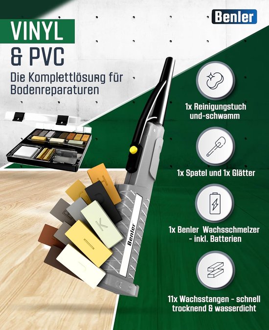 PVC en kunststof reparatieset voor vloeren en oppervlakken - Vinyl, Laminaat en Houtlook van Merkloos — afbeelding 4