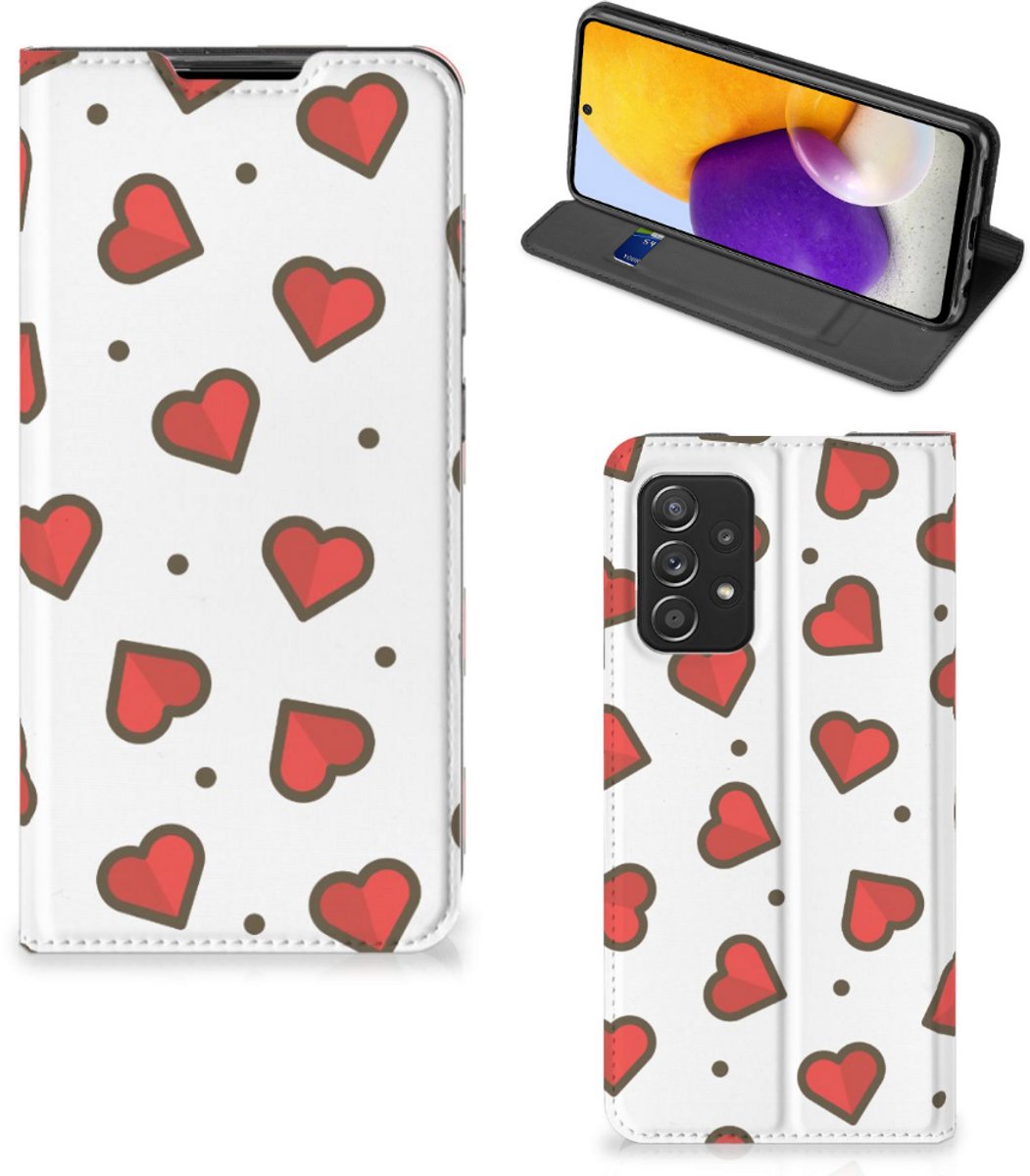 Samsung Galaxy A72 (5G/4G) Hoesje met Magneet Hearts