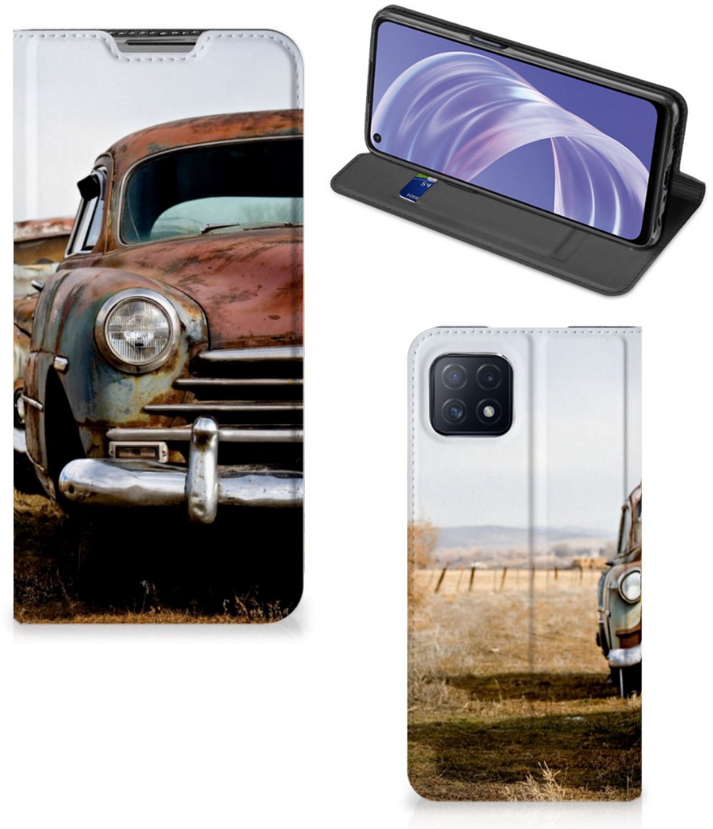 OPPO A73 5G Stand Case Vintage Auto