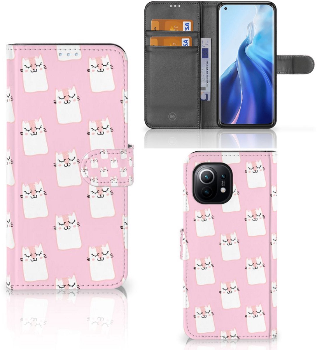 Xiaomi Mi 11 Telefoonhoesje met Pasjes Sleeping Cats