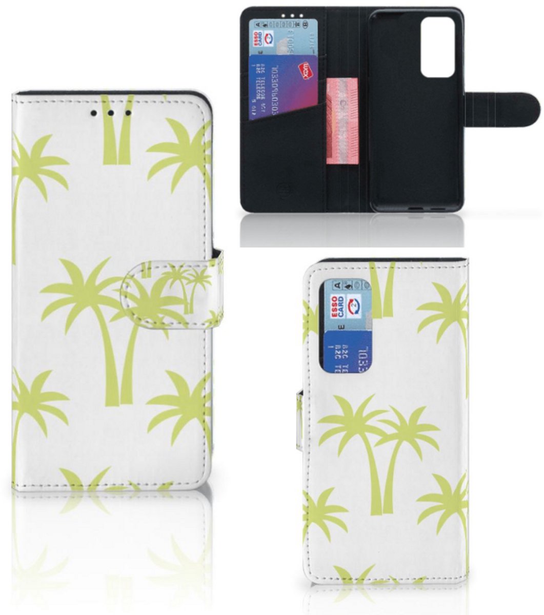 Book Case voor Huawei P40 Hoesje Palmtrees