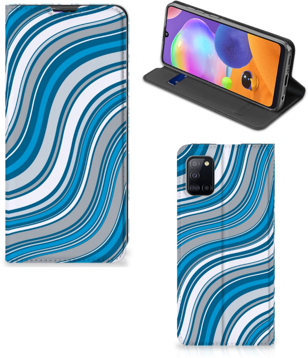 Samsung Galaxy A31 Hoesje met Magneet Waves Blue