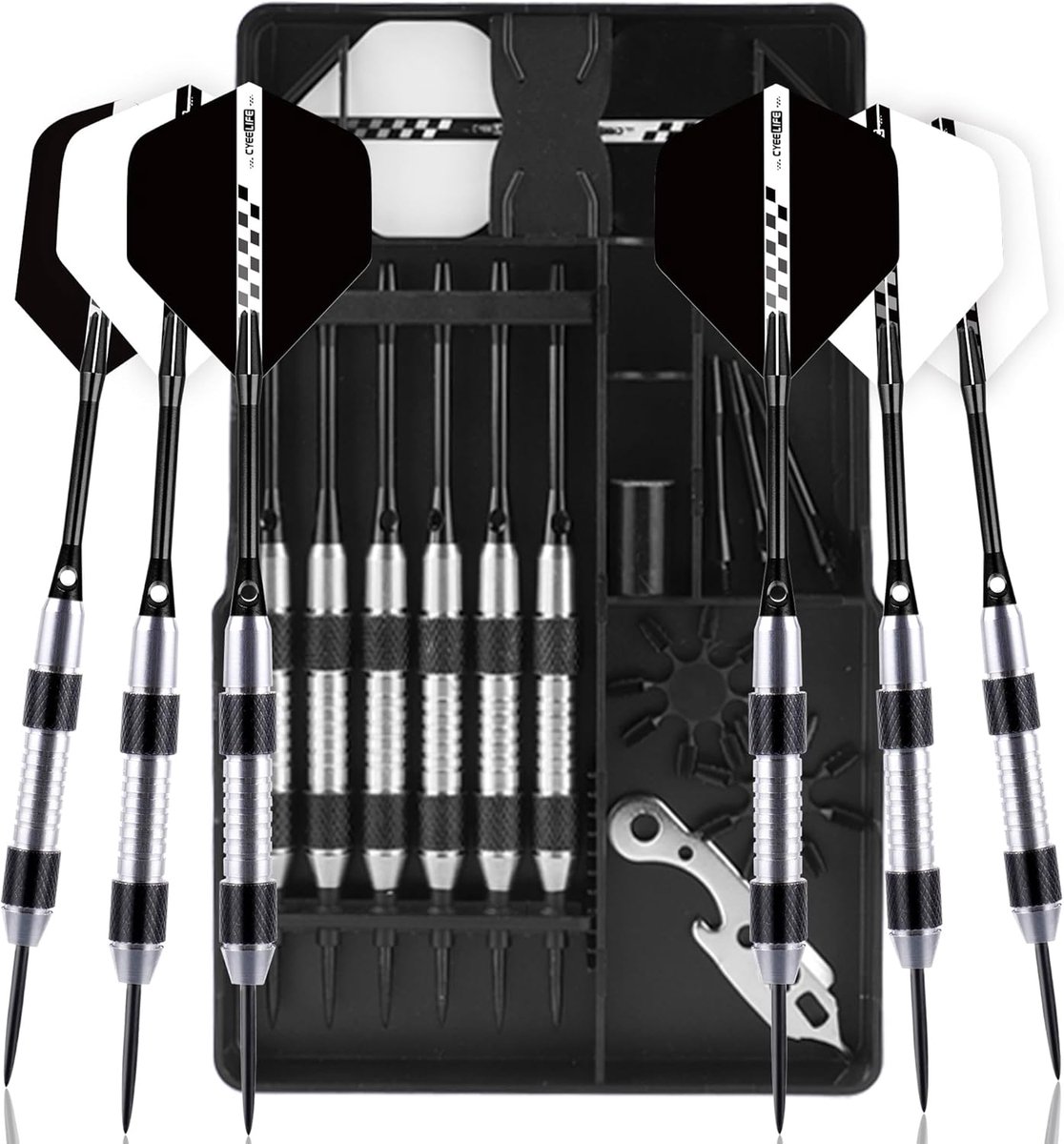 Professionele Dartpijlen met Metalen Punt - 6 Stuks - 20 Gram - Aluminium Schachten en Accessoires