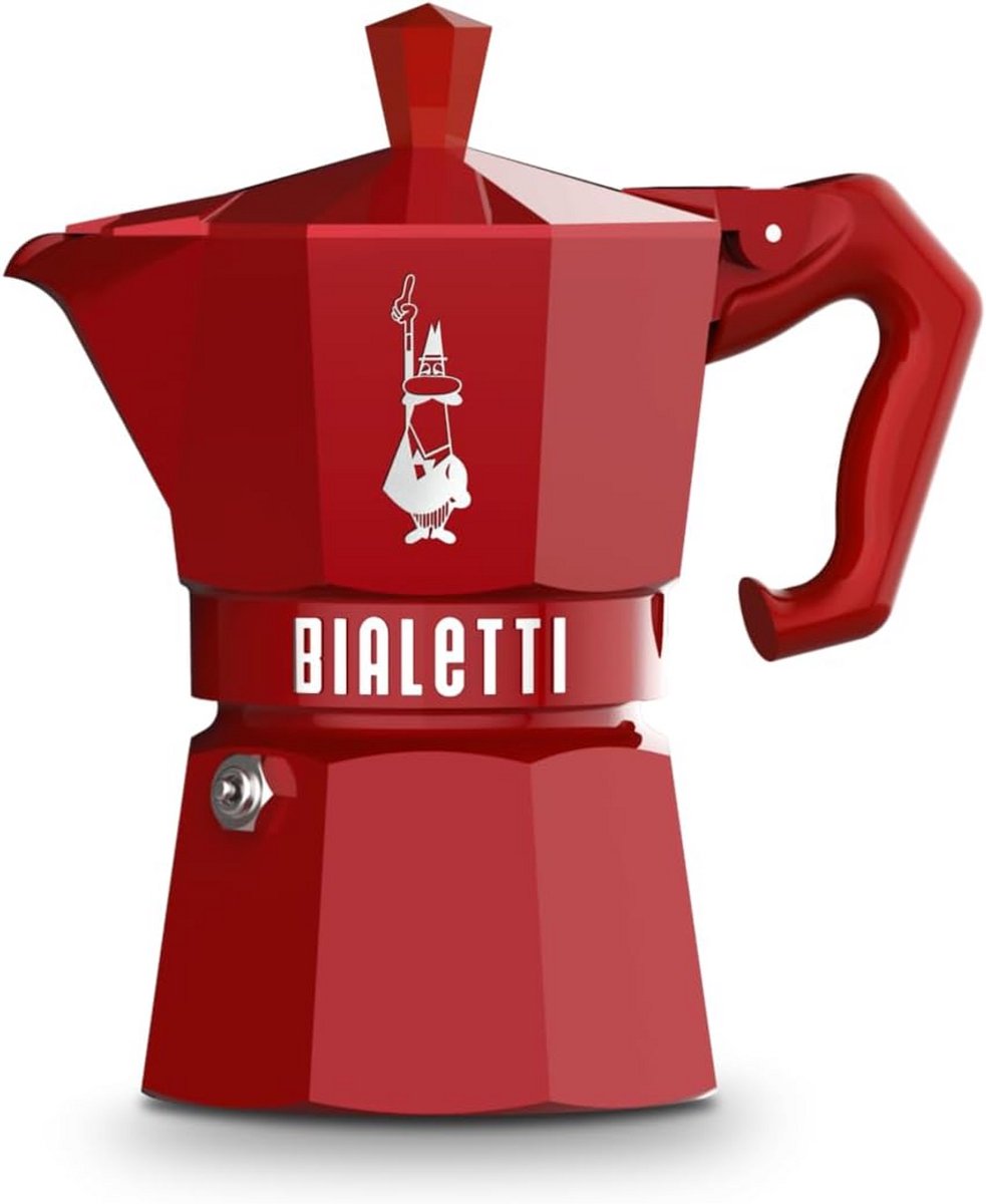 Moka pot Rood - Voor heerlijke espresso, cafe lattes en cappuccino's
