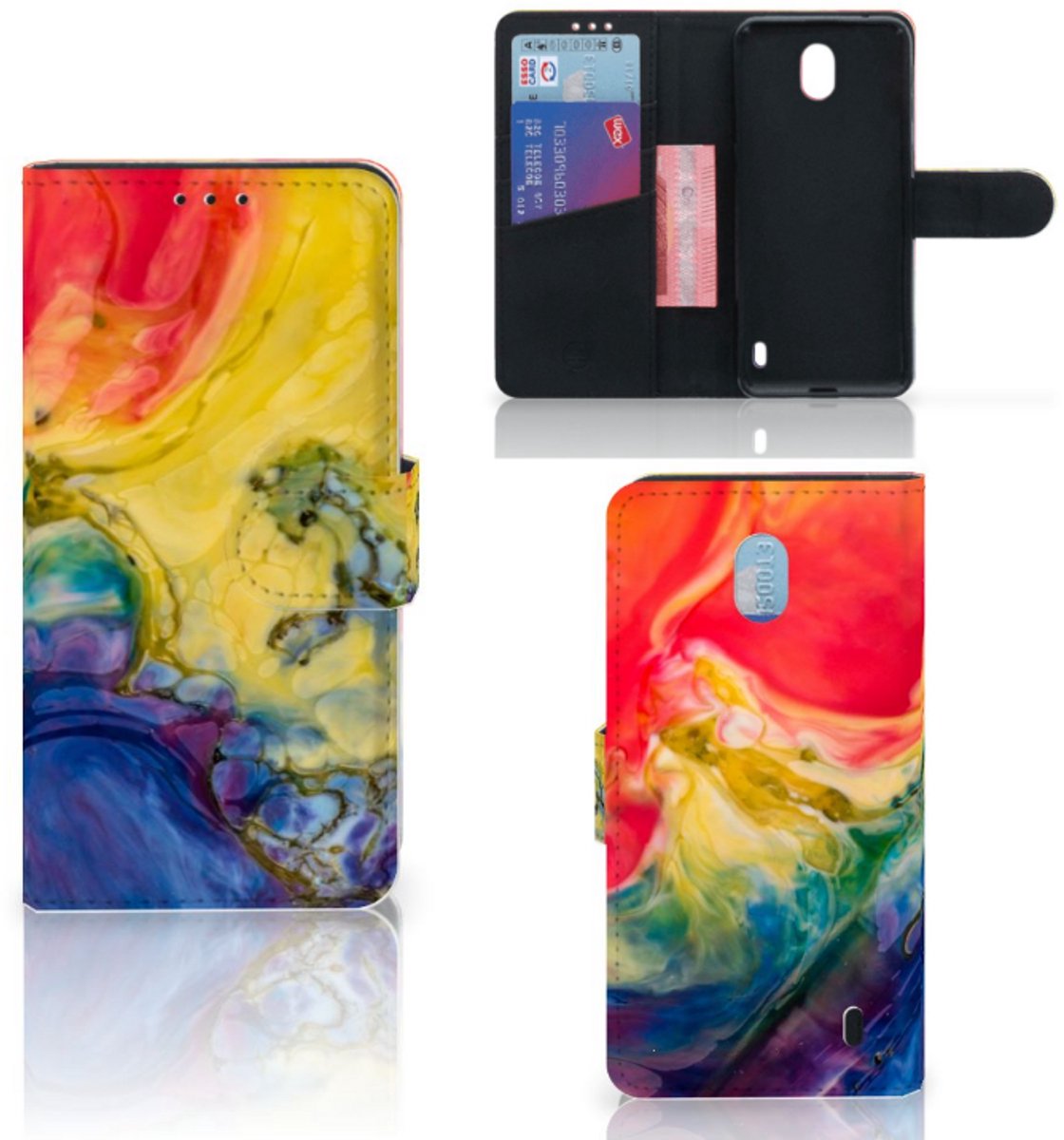 Hoesje Nokia 1 Plus Watercolor Dark