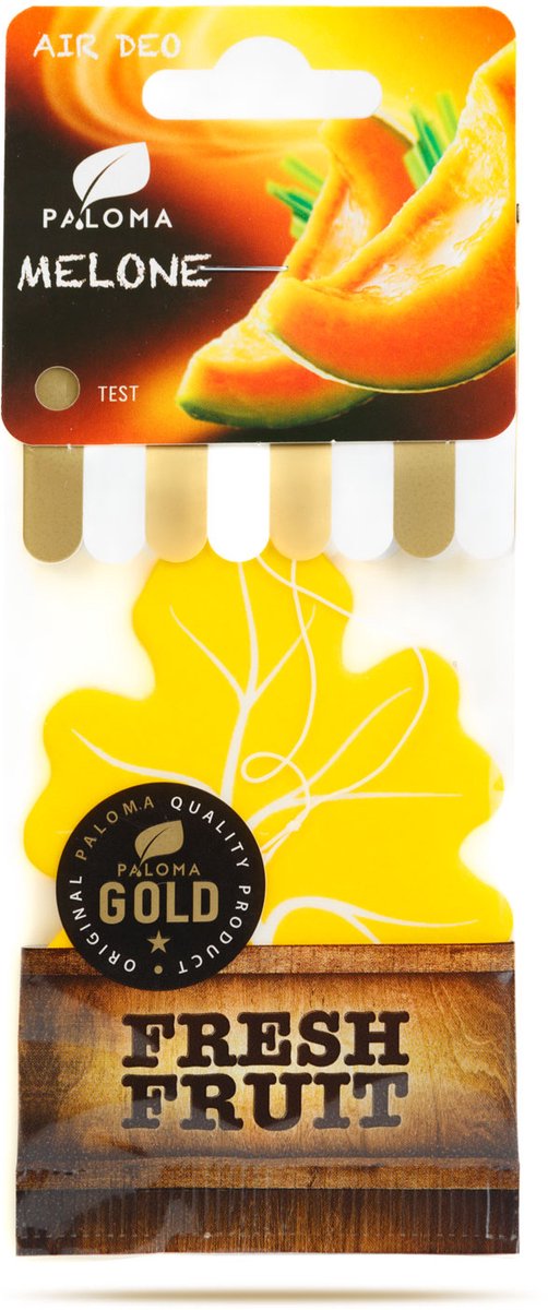 Paloma Gold Fresh Fruit Melon Luchtverfrisser Auto – Hangend – Langdurige Geur Min. 2 Weken – Auto & Interieur – 1 Stuk [P11048]