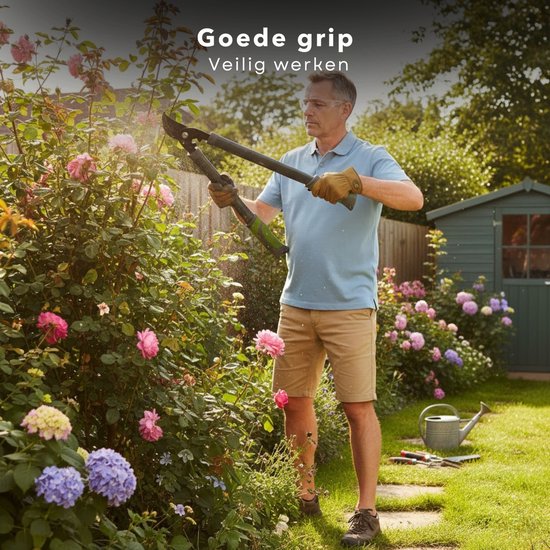 Cheqo® Snoeischaar - Tuinsnoeischaar - Takkenschaar - Tuinschaar - Snoeischaar Tuin - Snoeischaar Takken - Snoeischaar Struiken - Snoeischaar Heg - Snoeischaar Groen — afbeelding 5