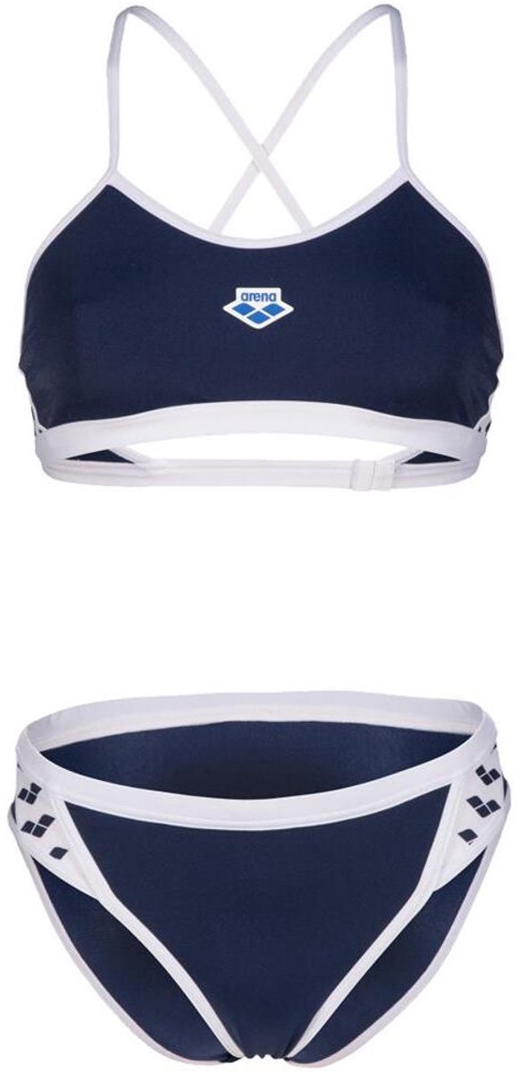 Arena Dames zwempak 2-delig Arena Icons Cross SO marine/wit