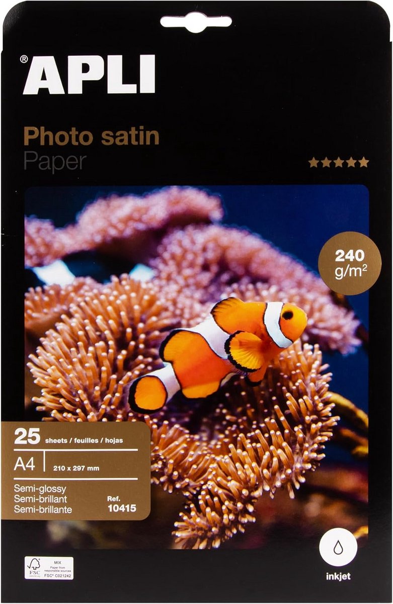 Hoogwaardig Satijn Fotopapier A4 240g Dubbelzijdig Bedrukbaar 25 Vel