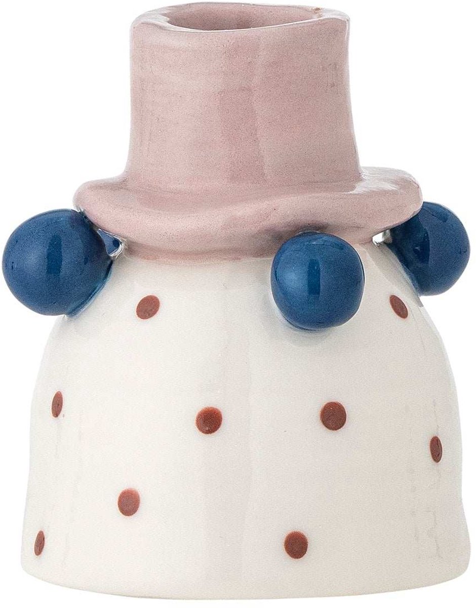 Kandelaar aardewerk roze Tacana 9cm