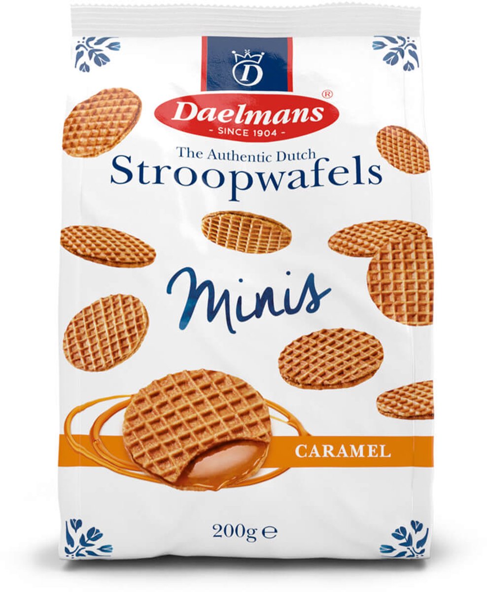 Daelmans Mini Stroopwafels – 12 zakken x 200 g (2.400 g) – 4,5 cm diameter