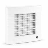AIROPE Ventilator, vochtigheidssensor & timer 100 mm, afvoerventilator met terugslagklep en geïntegreerd muggenfilter, gecontroleerde luchtafzuiging voor badkamer, keuken, kantoor, toilet, stil