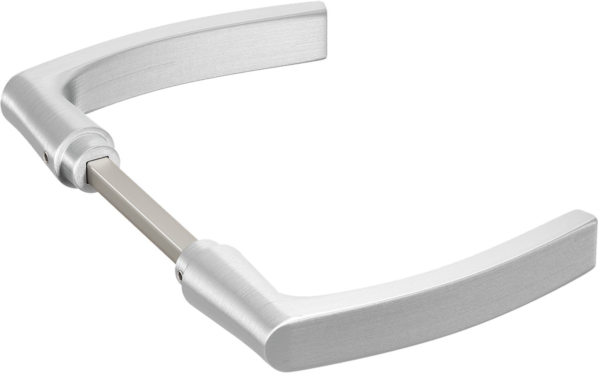 Axa Deurkruk Blok met Universele Krukstift - Aluminium F1 - Deurklink zonder Rozet en Schild - Geleverd per Stuk in Blister - Gewicht 325 Gram - Kleur Aluminium F1
