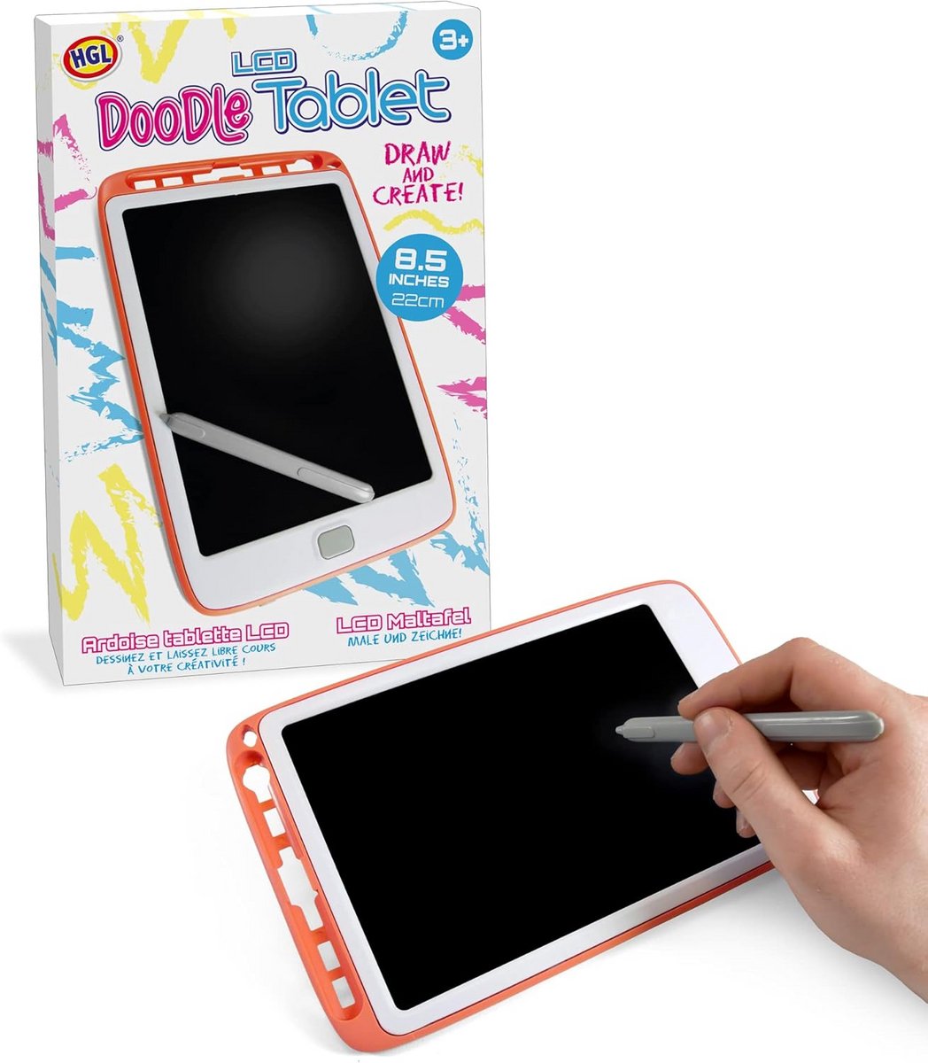 8,5 Inch Tekentablet voor Kinderen en Volwassenen - Kleurrijk LCD Scherm met Pen