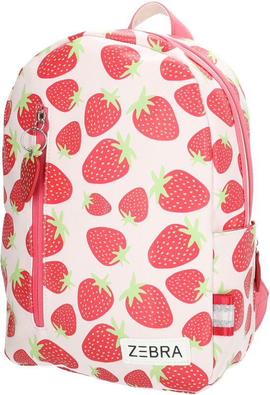 Zebra Trends Lily Rugzak - Meiden - Schooltas - Kinderrugzak - Flessenhouders - Girls - School - Rugtas - Aardbei