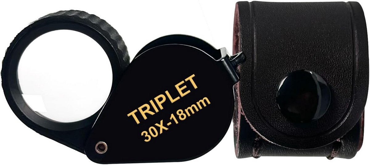 30x Verlichte Juweliersloupe - Opvouwbaar Vergrootglas met LED voor Sieraden, Edelstenen en Munten