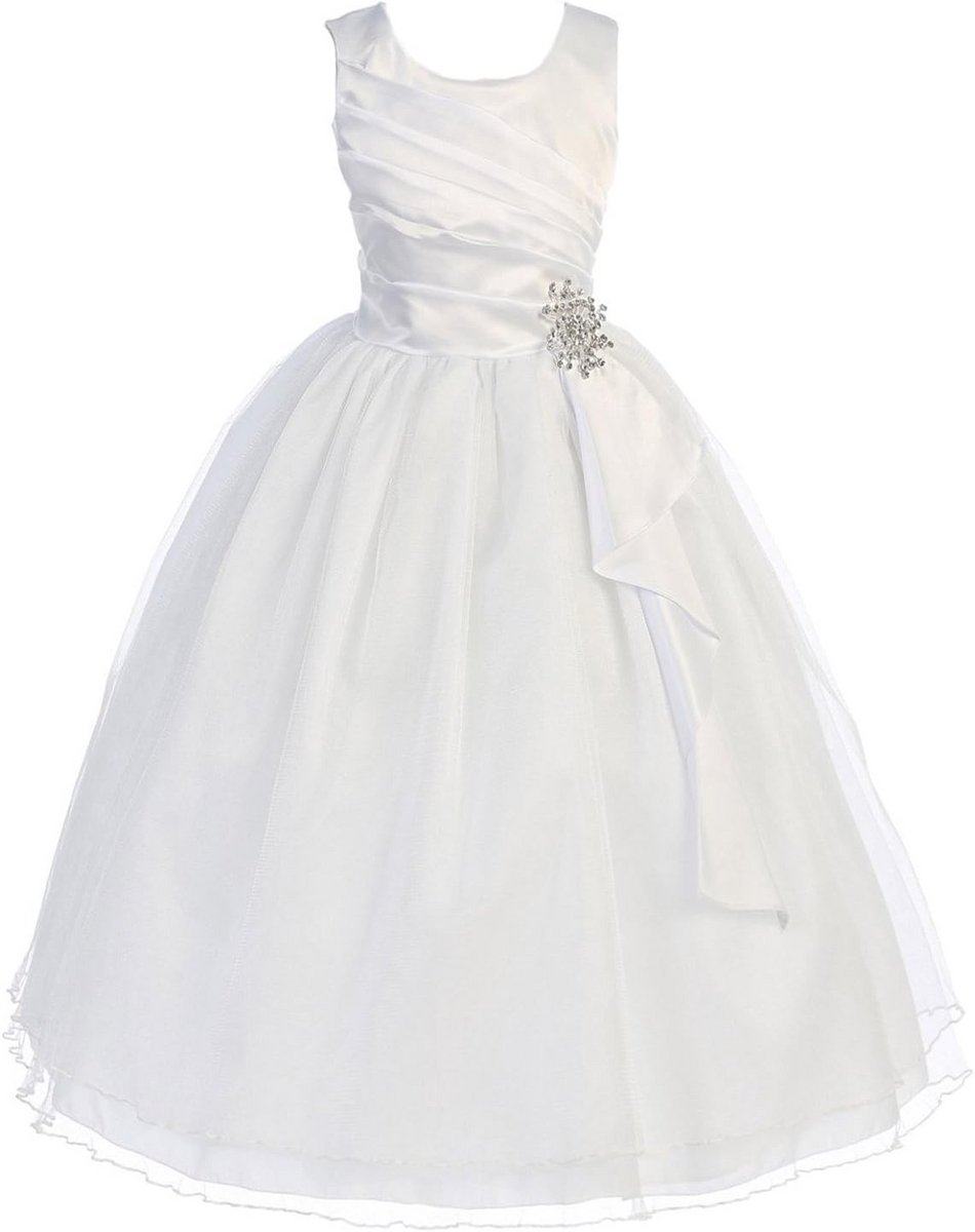 Elegante Meisjes Jurk met Tule Rok en Dubbele Laag